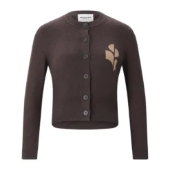 Isabel Marant Strickjacke Newton mit Logo braun Strickjacke