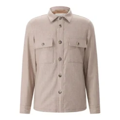 Jacob Cohen Overshirt aus Schurwolle beige Übergangsjacke