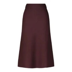 Jil Sander Midirock aus Wolle Dunkelrot Midirock