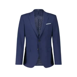JOOP! Slim-Fit Sakko Herby aus Woll-Mix Blau Anzugjacke