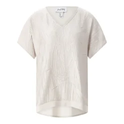 Joseph Ribkoff T-Shirt mit V-Ausschnitt beige T-Shirt