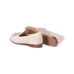 Jubile' Mokassins aus Velours beige Schnürschuhe