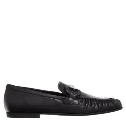 Karl Lagerfeld Eleia Brooch Loafer Black Lthr Pumps