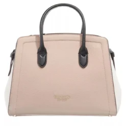 Kate Spade New York Knott Colorblocked Pebbled Leather Medium Satchel Kraft Paper Multi Tote
