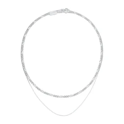 Kuzzoi Halskette Herren Ketten Set Figaro Venezia 925 Sil silber Mittellange Halskette