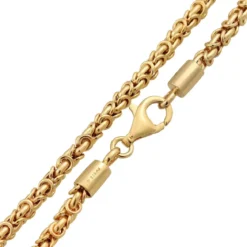 Kuzzoi Halskette Herren Königskette Oxidiert Basic 925 Sterling Silber gold Mittellange Halskette