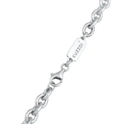 Kuzzoi Halskette Rundanker Modern Elegant Unisex 925 Silber Mittellange Halskette