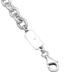 Kuzzoi Halskette Rundanker Modern Elegant Unisex 925 Silber Mittellange Halskette