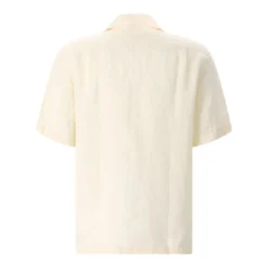 Lacoste Relaxed-Fit Hemd aus Leinen weiß Hemd