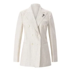 Lardini Blazer mit Nadelstreifen beige Blazer