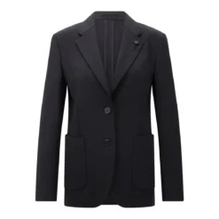 Lardini Klassischer Blazer schwarz Blazer