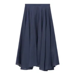 Lardini Midirock aus Leinen blau Midirock