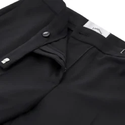 Lardini Regular-Fit Stoffhose aus Woll-Mix schwarz Hosenanzug