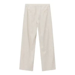 Lardini Weite Stoffhose mit Nadelstreifen beige Stoffhose