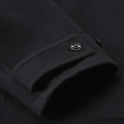 Lemaire Mantel aus Wolle schwarz Wintermantel
