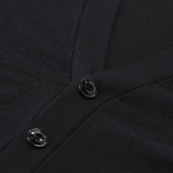 Lemaire Strickjacke aus Woll-Mix schwarz Strickjacke