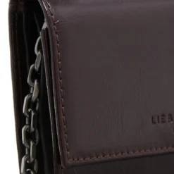 Liebeskind Berlin Malia Wallet L Lack Distressed Burgundy Wallet On A Chain