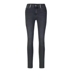 LIU JO Skinny Jeans mit Strass Verzierung Dunkelgrau Skinny-Leg-Jeans