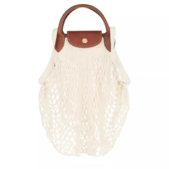 Longchamp Le Pliage Filet Ecru L Shopper