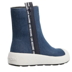 Love Moschino Race Love Sneakers Donna Azzurro High-Top-Sneaker