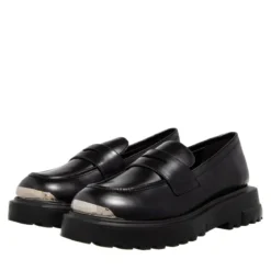 Love Moschino Square Love Scarpa Donna Nero Loafer