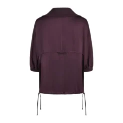 Marc Aurel Das Poloshirt aus Viskose mit Strickkragen aus fli lila Bluse