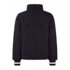 Marc Aurel Der Blouson mit Streifen-Strick aus curly Faux Fur lila Blouson