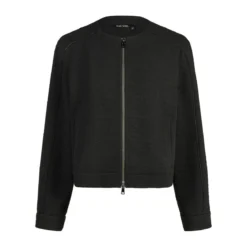 Marc Aurel Diese Blousonjacke mit Satin-Paspel aus Super-Stre schwarz Blouson