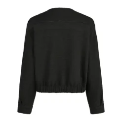 Marc Aurel Diese Blousonjacke mit Satin-Paspel aus Super-Stre schwarz Blouson