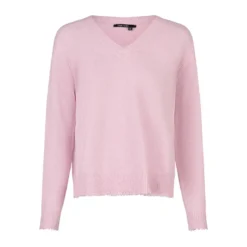 Marc Aurel Dieser V-Ausschnitt-Pullover aus Cotton/Wool-Mix m pink Pullover