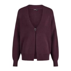 Marc Aurel Diese Strickjacke im Blazer-Look aus Halbpatent-St lila Strickjacke