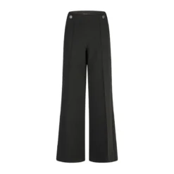 Marc Aurel Diese Wild-Leg-Hose in moderner Matrosenoptik verb schwarz Stoffhose