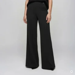 Marc Aurel Diese Wild-Leg-Hose in moderner Matrosenoptik verb schwarz Stoffhose