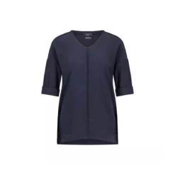Marc Cain Blusenshirt aus Baumwoll-Mix Dunkelblau Bluse