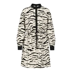 Marc Cain Kleid mit Print Beige Hemdblusenkleid
