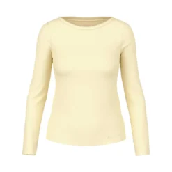 Marc Cain Langarmshirt aus Baumwoll-Mix beige Top