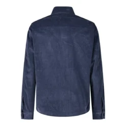 Maurizio Baldassari Hemdjacke aus Cord mit Kaschmir blau Übergangsjacke