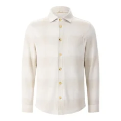 Maurizio Baldassari Overshirt aus Baumwolle, Seide & Leinen beige Hemd