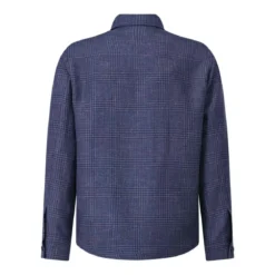 Maurizio Baldassari Overshirt mit Schurwolle und Leinen blau Hemd