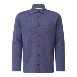 Maurizio Baldassari Overshirt aus Wolle blau Hemd