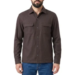 Maurizio Baldassari Overshirt aus Kaschmir-Mix braun Hemdjacke