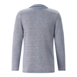 Maurizio Baldassari Strickjacke mit Seide blau Anzugjacke