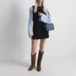 MICHAEL Michael Kors Bryant Md Dblzp Chn Camera Xbody River Blue Crossbody Bag