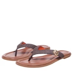 MICHAEL Michael Kors Erin Thong Sandal Brown Flip Flops