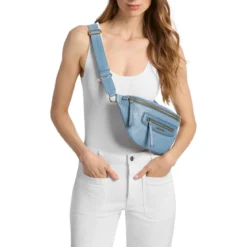 MICHAEL Michael Kors Md Sling Msgr Chambray Crossbody Bag