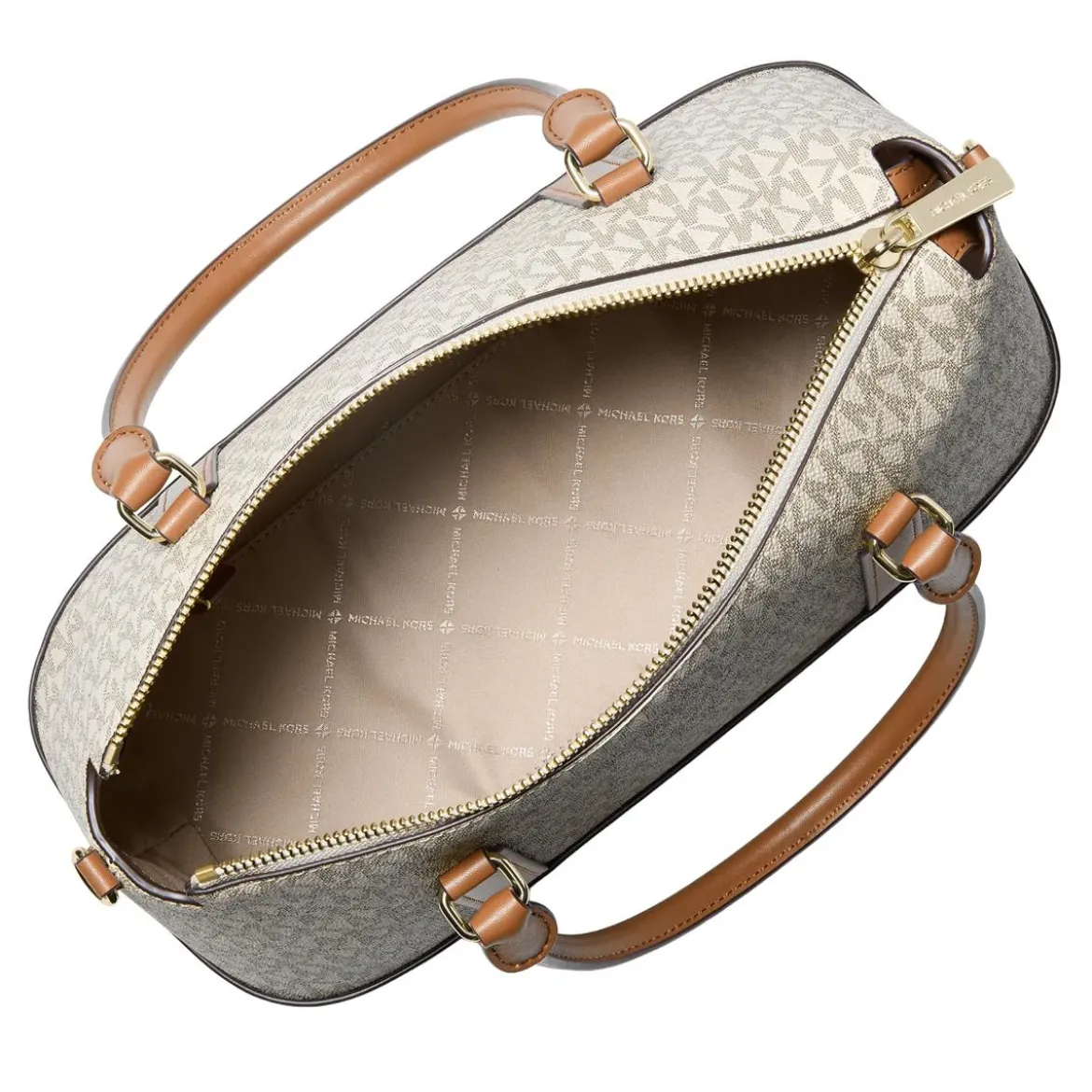 MICHAEL Michael Kors Md Tz Satchel Vanilla/acrn Satchel