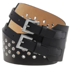 MICHAEL Michael Kors 85Mm Wide Waist With Grommets Black Taillengürtel