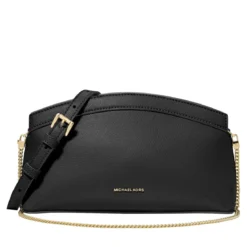 MICHAEL Michael Kors Sm Dome Chn Clutch Xbody Black Clutch