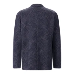 Missoni Sakko mit Zickzack-Muster blau Anzugjacke