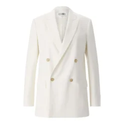 MM6 Maison Margiela Blazer aus Woll-Mix weiß Blazer